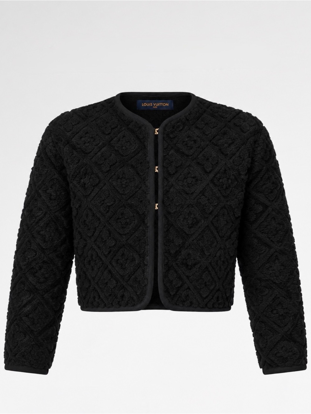 Louis Vuitton Black Quilted Cropped Blazer